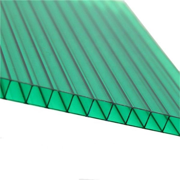 8mm ten year warranty lexan three layers plastic polycarbonate hollow panels sheet #3 image