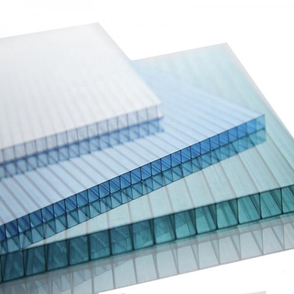 Aoci Clear/Blue-green Plastic Sheet Polycarbonate Hollow Sheet #1 image