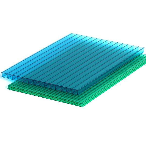 50 Micron UV Coating Clear Polycarbonate Twin Wall Hollow Sheets #1 image