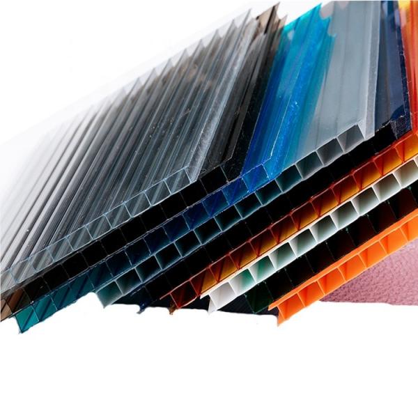 10mm Plastic Hollow Sheet Polycarbonate Transparent Roofing Sheet for House Building Material #1 image